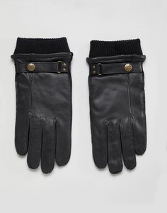 Черные кожаные перчатки Dents - Черный