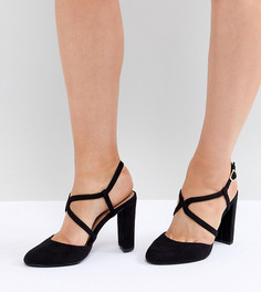 Туфли-лодочки для широкой стопы с круглым носком New look - Черный