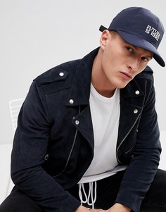 Темно-синяя кепка с надписью Stradivarius - Темно-синий