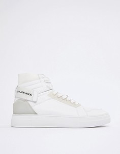 Высокие белые кроссовки с полупрозрачными вставками ASOS DESIGN - Белый