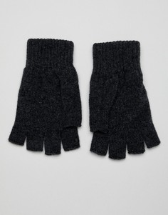Перчатки без пальцев из овечьей шерсти Glen Lossie - Серый