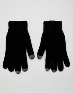 Перчатки для сенсорных гаджетов из овечьей шерсти Glen Lossie - Черный