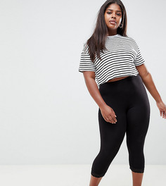 Леггинсы с кружевной отделкой New Look Plus - Черный