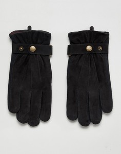 Замшевые перчатки Dents Chester - Черный