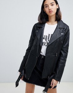 Длинная байкерская куртка Urban Code - Черный Urbancode