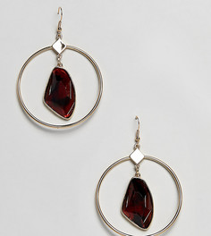 Черепаховые серьги-кольца с элементами из полимера DesignB London - Золотой