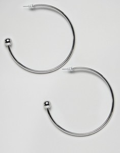 Серьги-кольца STEVE MADDEN - Серебряный