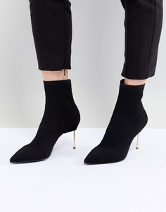 Черные ботильоны на каблуке-шпильке Kurt Geiger - Черный
