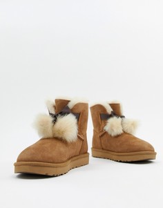 Коричневые ботинки с бантами UGG - Рыжий