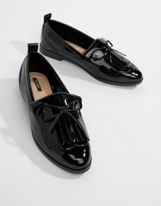 Лакированные лоферы-слипоны Pull&Bear - Черный Pull&;Bear