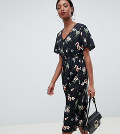 Платье миди на пуговицах с принтом Missguided Tall - Белый
