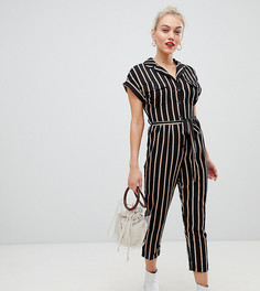 Черный комбинезон с карманами в стиле милитари New Look Petite - Темно-синий