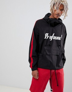 Profound Aesthetic overhead sport windbreaker with large logo in black - Черный