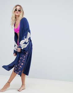 Пляжное кимоно с принтом Billabong - Темно-синий