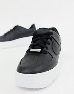 Черные кроссовки Nike Air Force - Черный