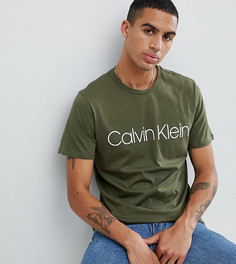 Футболка оливкового цвета с логотипом Calvin Klein - Зеленый