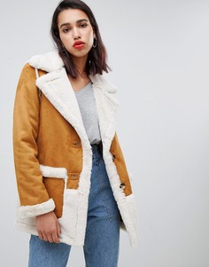 Светло-коричневая куртка-авиатор River Island - Рыжий