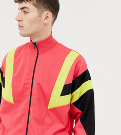 Розовая спортивная oversize-куртка в стиле колор блок COLLUSION - Розовый
