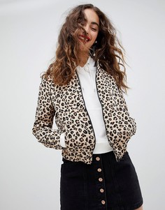 Бомбер с леопардовым принтом Stradivarius - Мульти