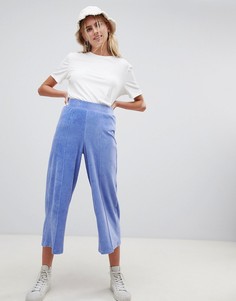 Кюлоты из трикотажного вельвета ASOS DESIGN - Синий