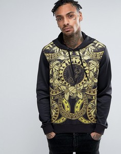 Худи с цветочным принтом Versace Jeans - Черный