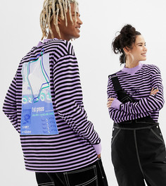 Лонгслив в полоску COLLUSION Unisex - Фиолетовый