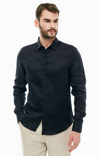 Льняная рубашка черного цвета Gaudi