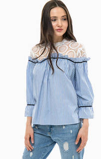 Хлопковая блуза в полоску Silvian Heach