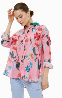 Блуза цвета фуксии с цветочным принтом Cinque