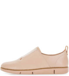 Кожаные полуботинки бежевого цвета Clarks