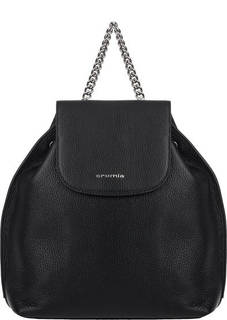 Черный рюкзак из зерненой кожи Cromia