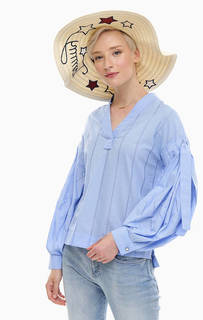 Синяя хлопковая блуза с кулоном Scotch&;Soda