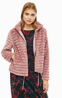 Розовая шуба на молнии B.Young
