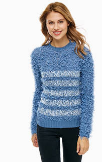 Синий джемпер с застежкой на плече Guess