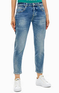 Синие укороченные джинсы бойфренд Vanille Guess
