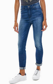 Синие джинсы скинни с заломами Armani Exchange