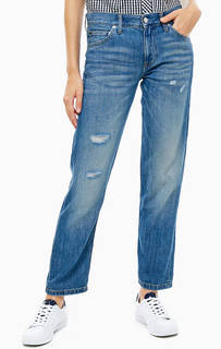 Рваные джинсы бойфренд с заломами Calvin Klein