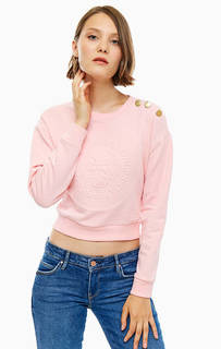Хлопковый свитшот розового цвета Guess