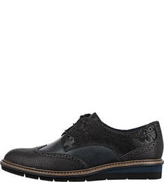 Полуботинки на танкетке с брогированием Tamaris