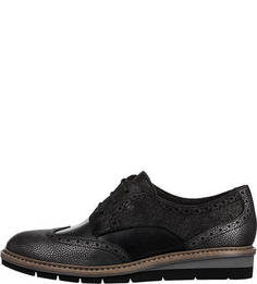 Полуботинки на танкетке с брогированием Tamaris