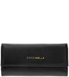 Кожаная ключница черного цвета Metallic Soft Coccinelle