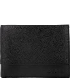 Черное портмоне из натуральной кожи Baldinini