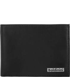Черное портмоне из натуральной кожи Baldinini