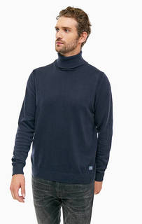 Хлопковая водолазка синего цвета Blend