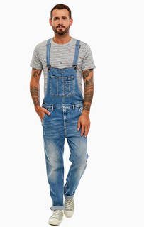Джинсовый комбинезон с заломами Pepe Jeans