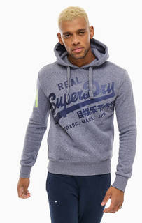 Синяя толстовка с принтом Superdry