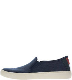 Текстильные слипоны синего цвета Tommy Jeans