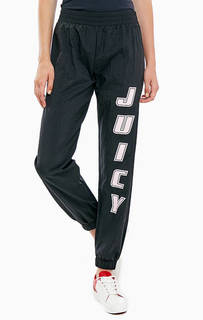 Черные брюки джоггеры с принтом Juicy by Juicy Couture