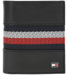 Кожаное портмоне с текстильной вставкой Tommy Hilfiger