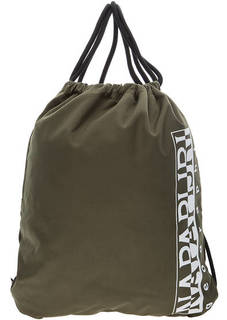 Текстильный рюкзак цвета хаки с логотипом бренда Napapijri